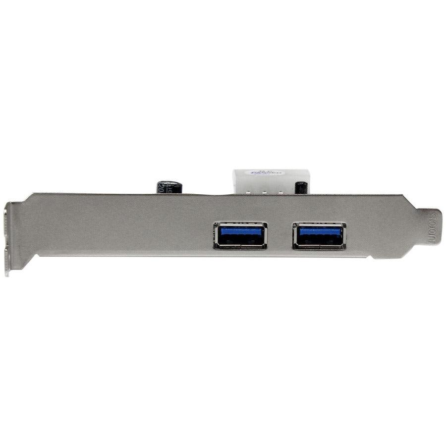 Startech.Com 2 Port Pci Express (Pcie) Superspeed Usb 3.0 Card Adapter With Uasp - Lp4 Power