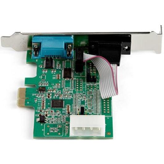 Startech.Com 2-Port Pci Express Rs232 Serial Adapter Card - Pcie Rs232 Serial Host Controller Card - Pcie To Dual Serial Db9 Card - 16950 Uart - Expansion Card - Windows & Linux