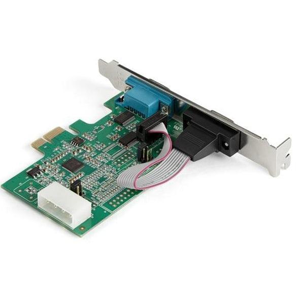 Startech.Com 2-Port Pci Express Rs232 Serial Adapter Card - Pcie Rs232 Serial Host Controller Card - Pcie To Dual Serial Db9 Card - 16950 Uart - Expansion Card - Windows & Linux