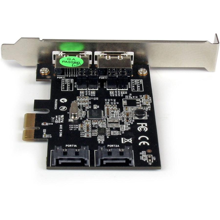 Startech.Com 2 Port Pci Express Sata 6 Gbps Esata Controller Card - Dual Port Pcie Sata Iii Card - 2 Int/2 Ext