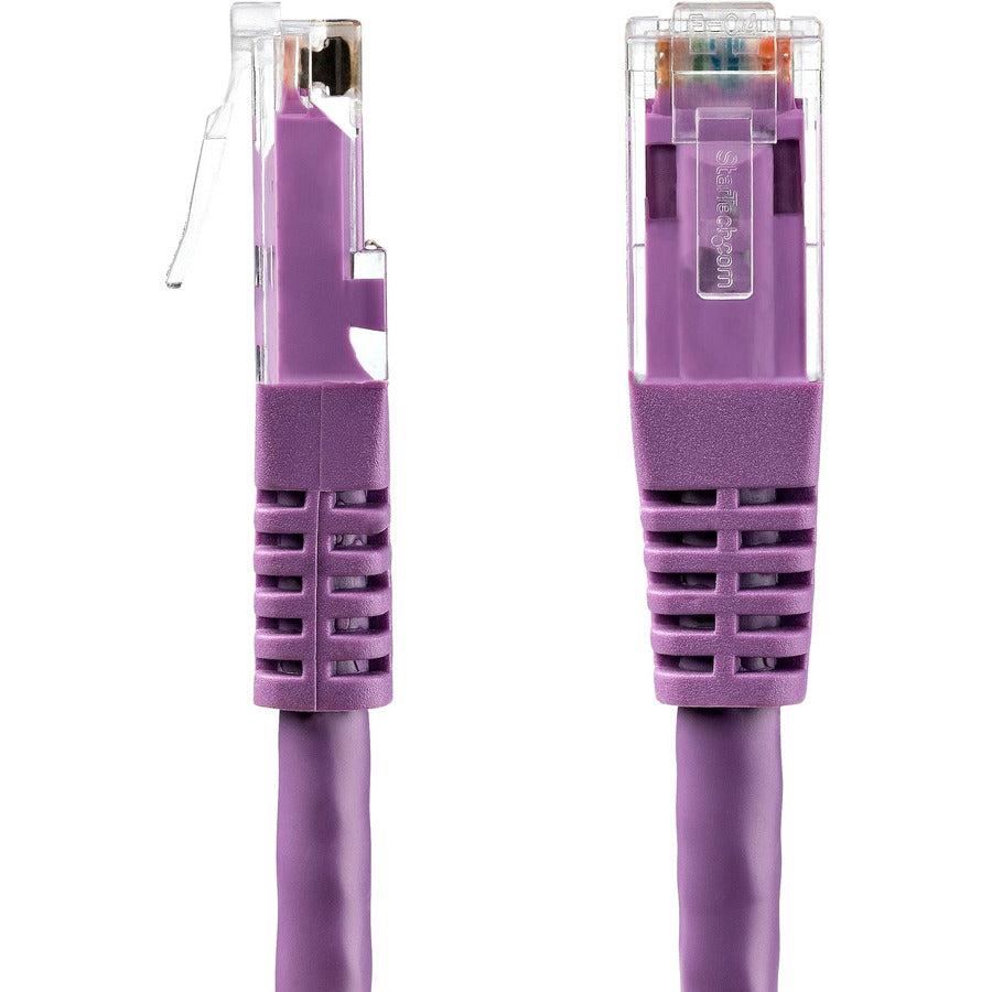 Startech.Com 20Ft Cat6 Ethernet Cable - Purple Cat 6 Gigabit Ethernet Wire -650Mhz 100W Poe Rj45 Utp C6Patch20Pl