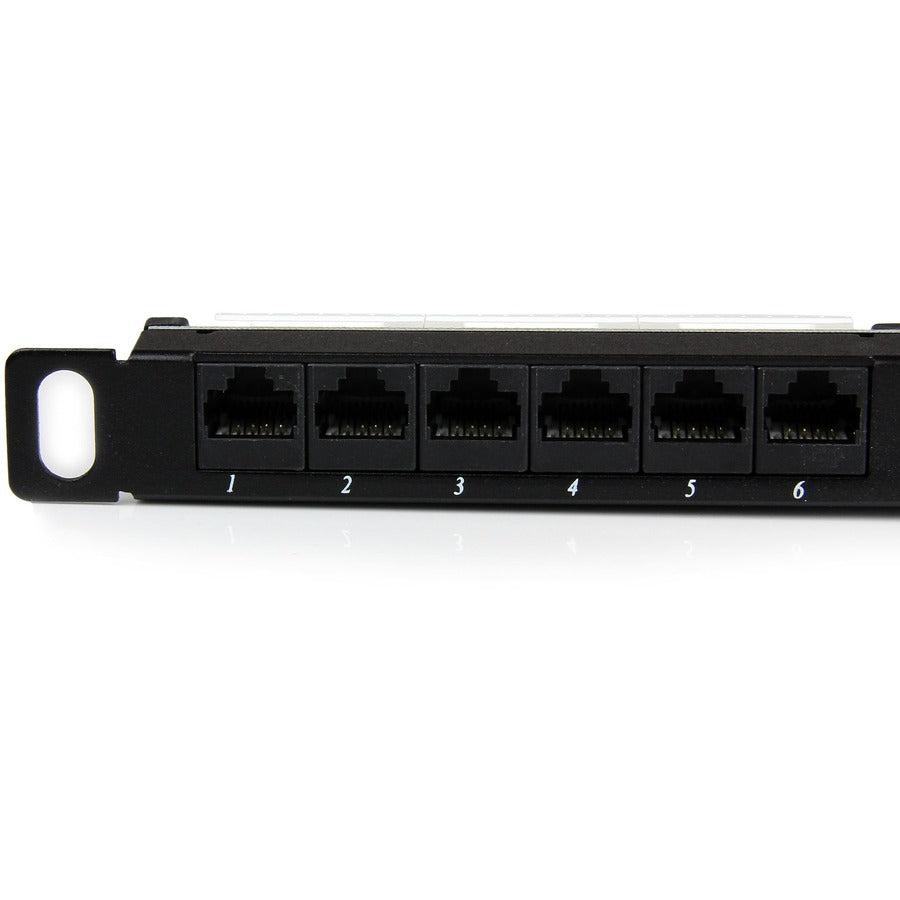 Startech.Com 24 Port 0.5U Cat5E Patch Panel - Rj45 Ethernet Rackmount Cat 5E 110 Patch Panel