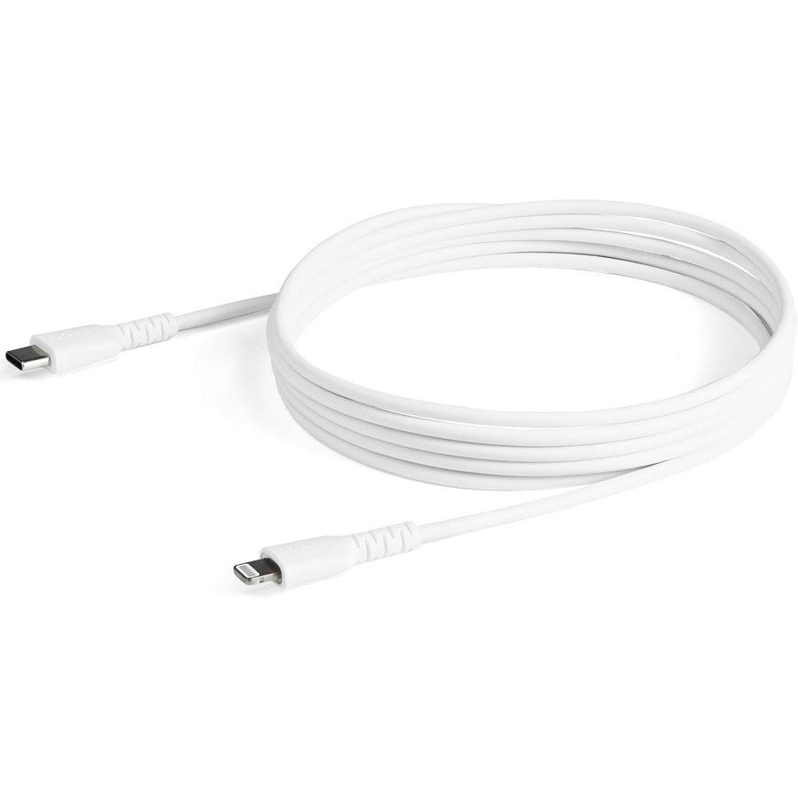 Startech.Com 2M Usb C To Lightning Cable - Durable White Usb Type C To Lightning Connector Fast Charge & Sync Charging Cord, Rugged W/Aramid Fiber Apple Mfi Certified Iphone 11 Ipad Air