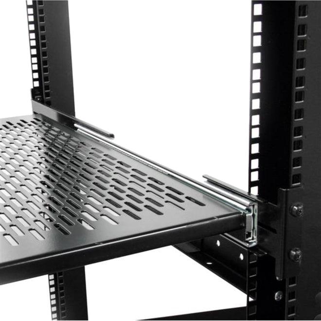 Startech.Com 2U Adjustable Mounting Depth Vented Sliding Rack Mount Shelf  50Lbs / 22.7Kg