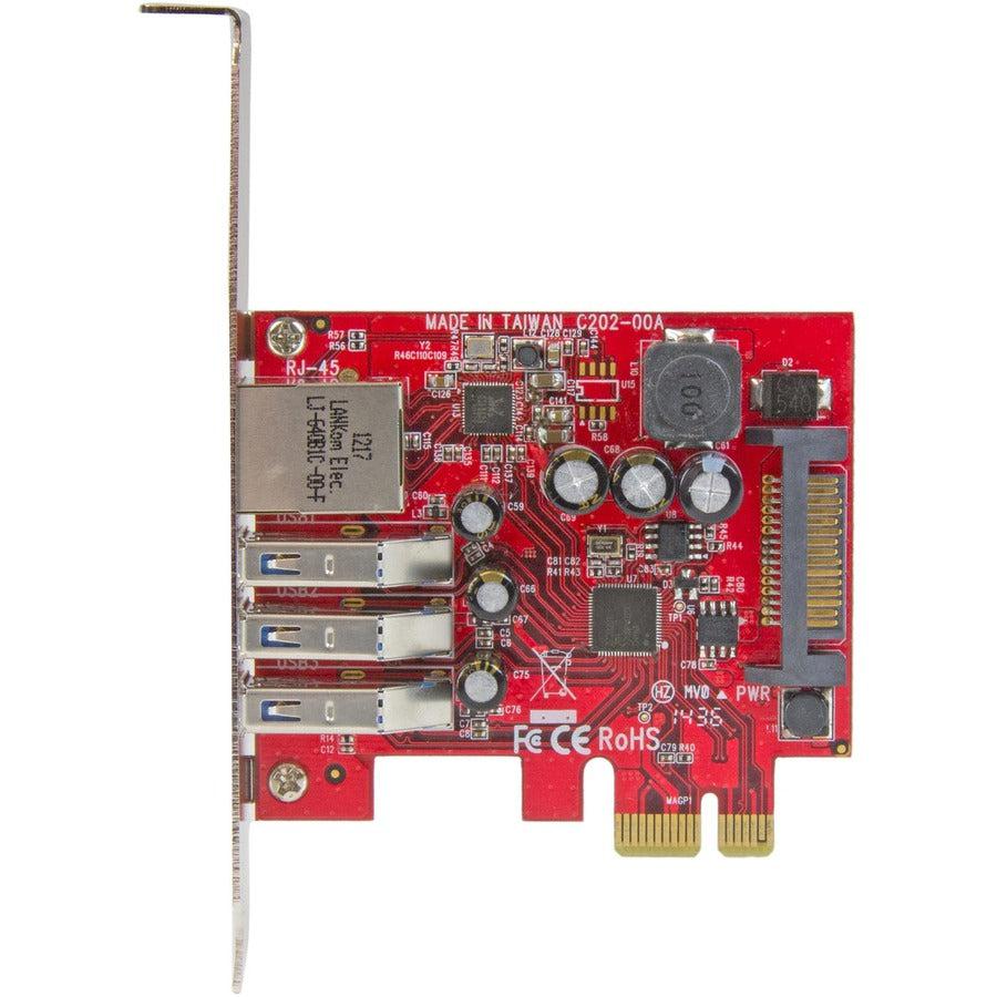 Startech.Com 3-Port Pci Express Usb 3.0 Card + Gigabit Ethernet