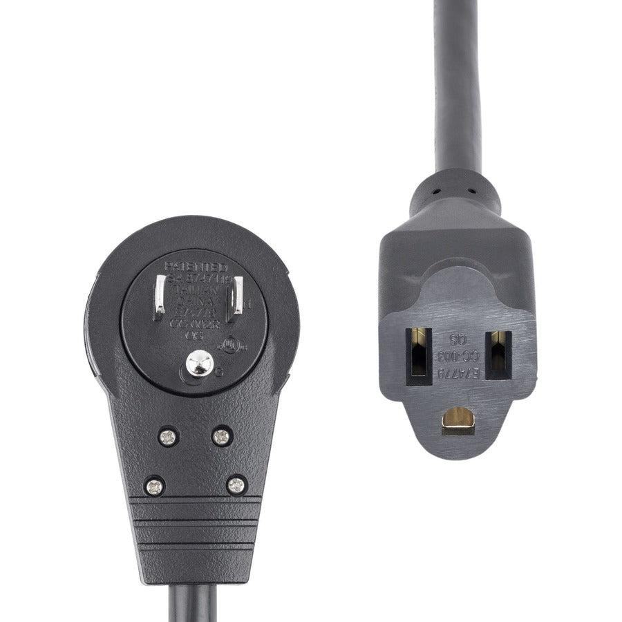 Startech.Com 3Ft (1M) Power Extension Cord - 360° Rotating Flat Plug Extension Cord - Nema 5-15P To Nema 5-15R, 16 Awg, 125V/15A - Black Short 3-Prong Power Extender Cable