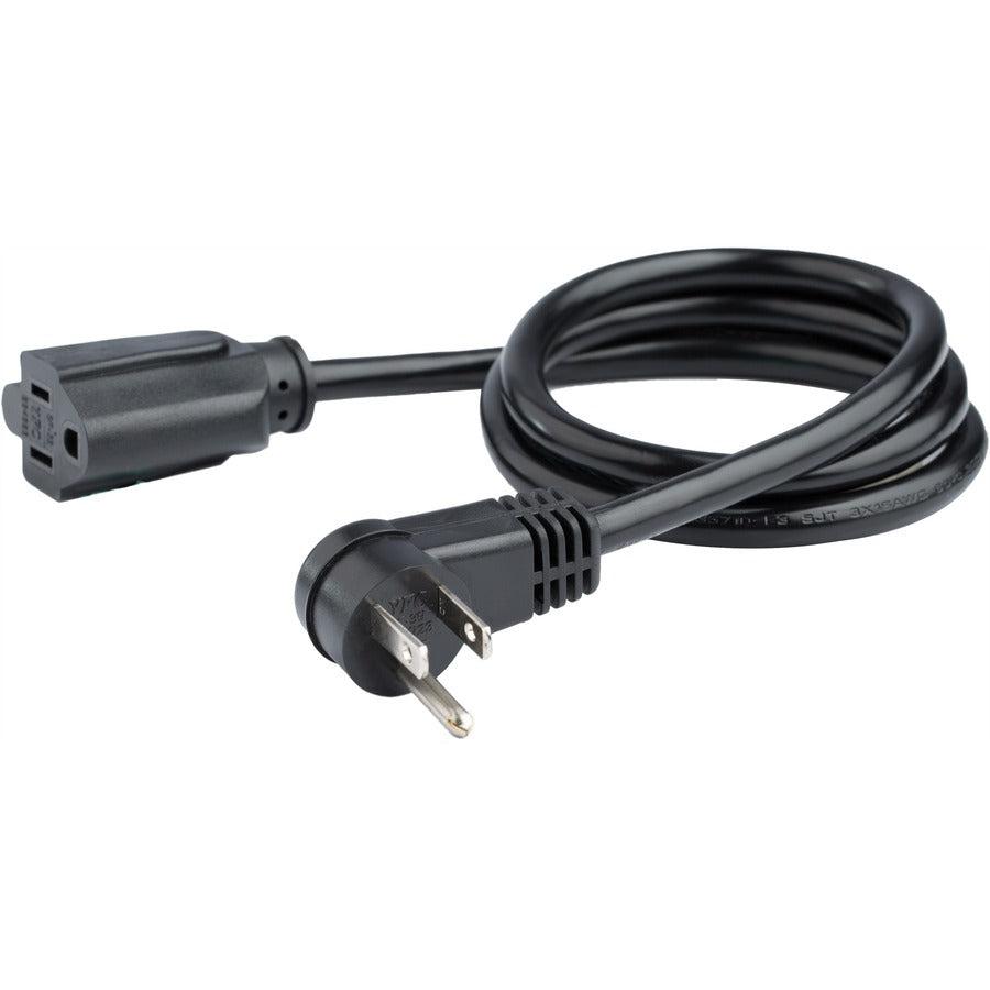 Startech.Com 3Ft (1M) Power Extension Cord, Right Angle Nema 5-15P To Nema 5-15R, 13A 125V, 16Awg,