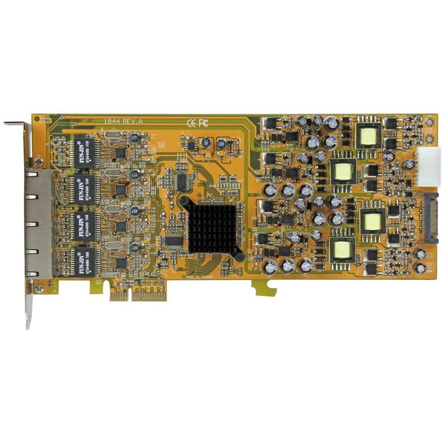 Startech.Com 4 Port Gigabit Power Over Ethernet Pcie Network Card - Pse / Poe Pci Express Nic
