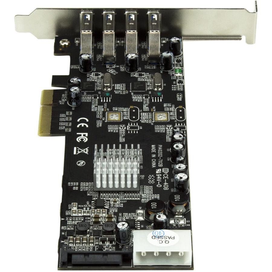 Startech.Com 4 Port Pci Express (Pcie) Superspeed Usb 3.0 Card Adapter W/ 2 Dedicated 5Gbps Channels - Uasp - Sata / Lp4 Power