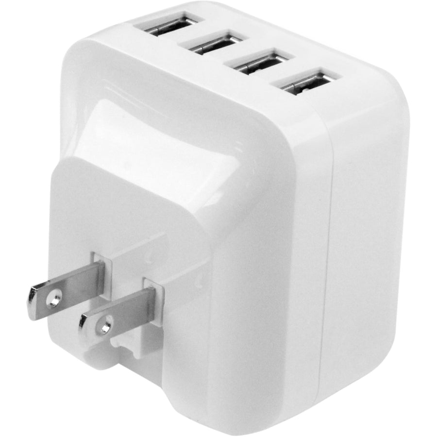 Startech.Com 4-Port Usb Wall Charger - International Travel - 34W/6.8A - White