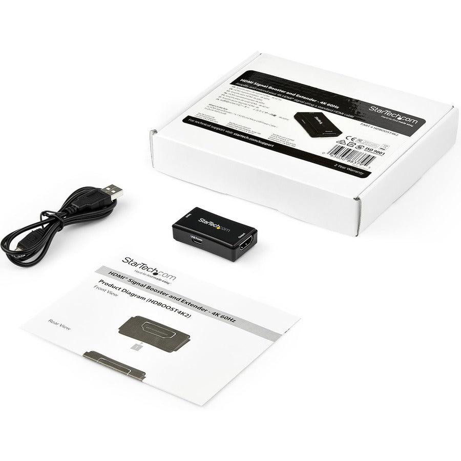 Startech.Com 45 Ft. (14 M) Hdmi Signal Booster - 4K 60Hz