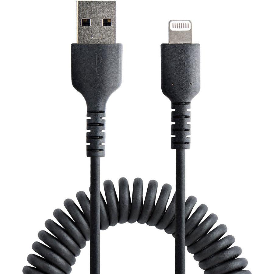 Startech.Com 50Cm (20In) Usb To Lightning Cable, Mfi Certified, Coiled Iphone Charger Cable,