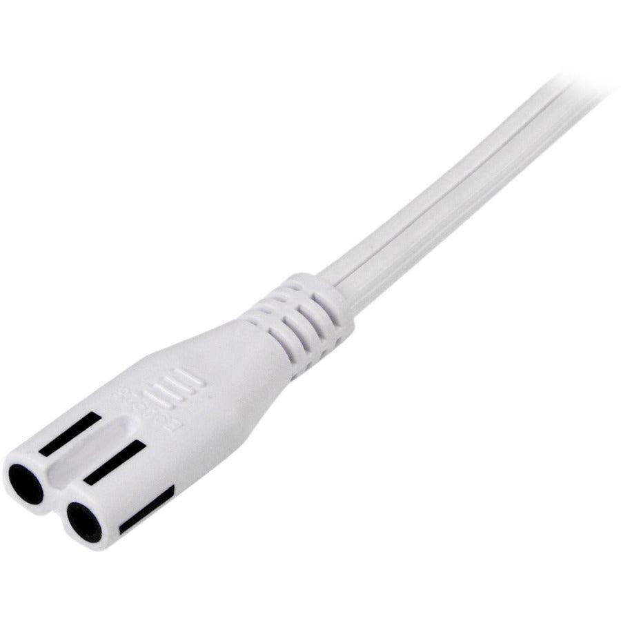 Startech.Com 6 Ft White Standard Laptop Power Cord - Nema 1-15P To C7