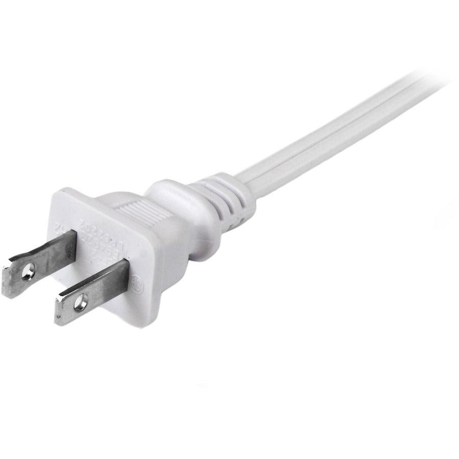Startech.Com 6 Ft White Standard Laptop Power Cord - Nema 1-15P To C7