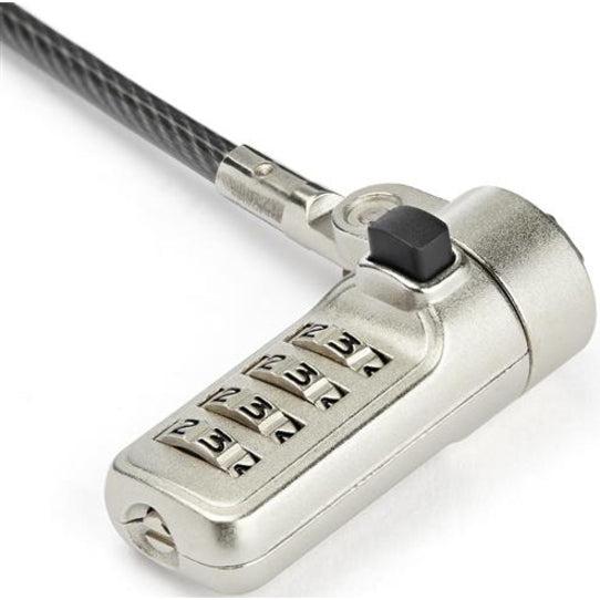 Startech.Com 6Ft (2M) Laptop Cable Lock - 4-Digit Combination Laptop/Desktop Security Cable Lock For