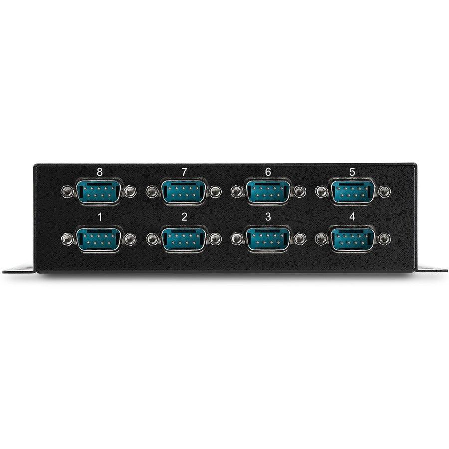Startech.Com 8 Port Usb To Db9 Rs232 Serial Adapter Hub  Industrial Din Rail And Wall Mountable