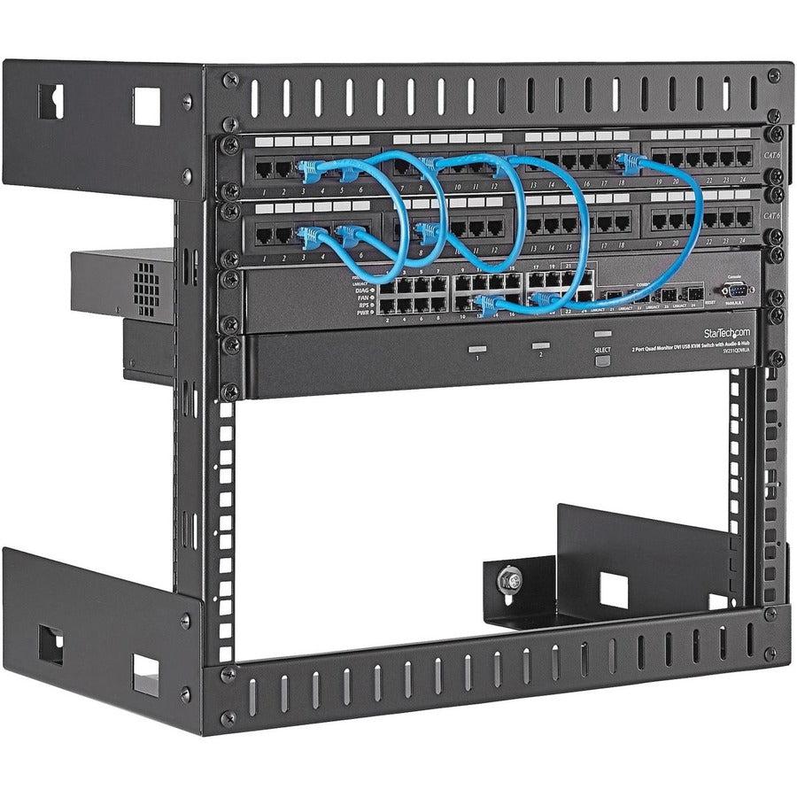 Startech.Com 8U 19" Wall Mount Network Rack - 12" Deep 2 Post Open Frame Server Room Rack For