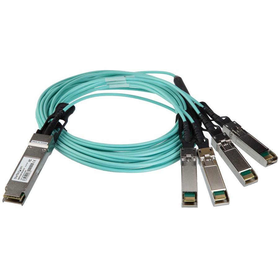 Startech.Com Aoc Breakout Cable For Cisco Qsfp-4X10G-Aoc3M - 3M/9.84Ft 40G 1X Qsfp+ To 4X Sfp+ Aoc