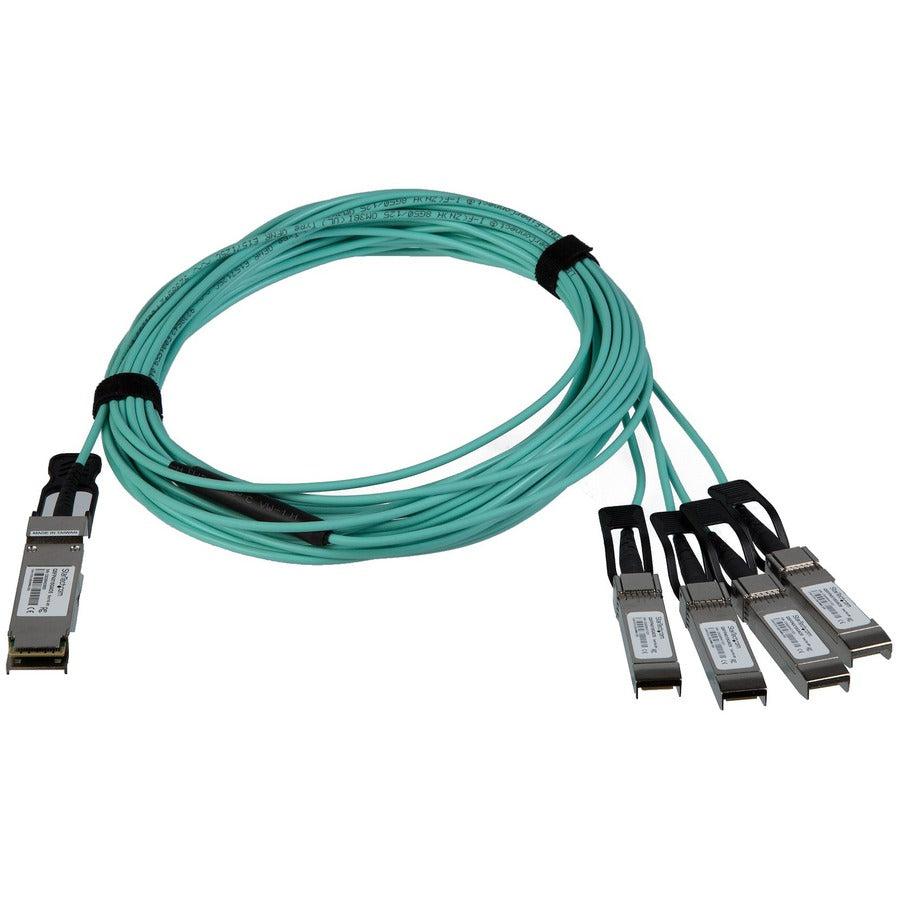 Startech.Com Aoc Breakout Cable For Cisco Qsfp-4X10G-Aoc5M - 5M/16.4Ft 40G 1X Qsfp+ To 4X Sfp+ Aoc