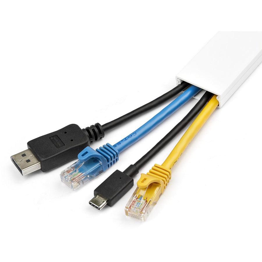 Startech.Com Cable Management Raceway W/Adhesive Tape 39In - Network Cable Hider Kit - Solid Wall Cbmwwd3211