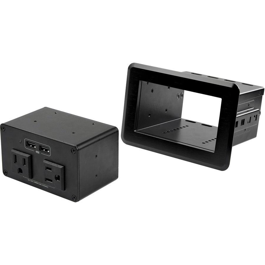 Startech.Com Conference Table Power Center With 2X Ul Certified 120V Ac Outlets & 2X Usb Bc 1.2 -