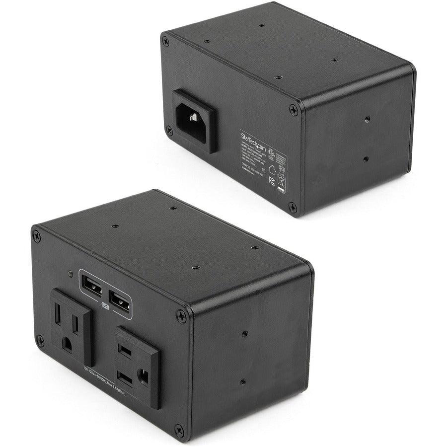 Startech.Com Conference Table Power Center With 2X Ul Certified 120V Ac Outlets & 2X Usb Bc 1.2 -