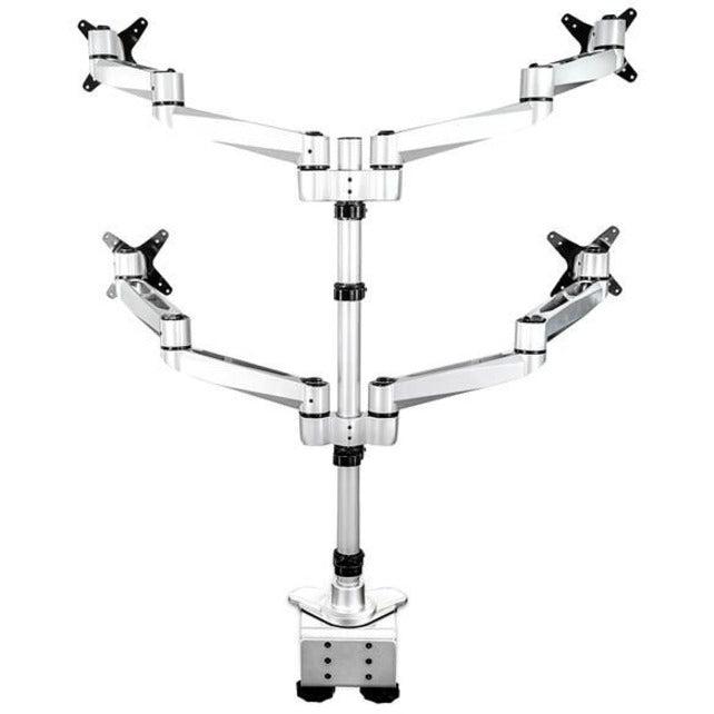 Startech.Com Desk Mount Quad Monitor Arm – Premium Articulating Vesa 4 Monitor Mount 2X2 Up To 27" –