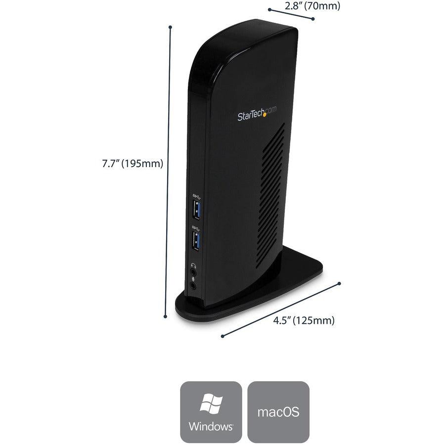 Startech.Com Dual Monitor Usb 3.0 Docking Station With Hdmi - Dvi - 6 X Usb Ports