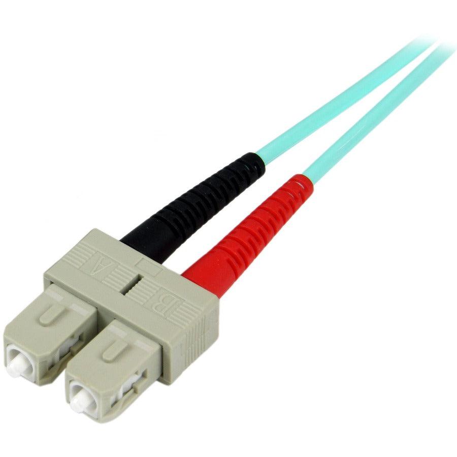 Startech.Com Fiber Optic Cable - 10 Gb Aqua - Multimode Duplex 50/125 - Lszh - Lc/Sc - 1 M