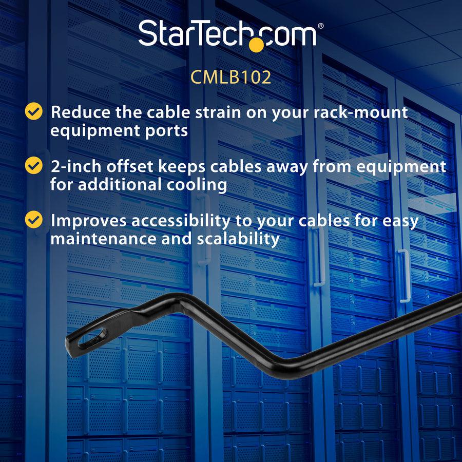 Startech.Com Horizontal Cable Lacing Bars With 2 In. Offset For Racks - 10 Pack