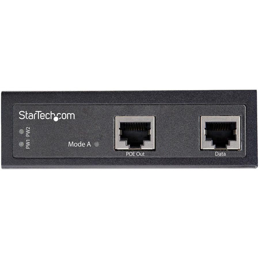 Startech.Com Industrial Gigabit Ethernet Poe Injector - 30W 802.3At Poe+ Midspan 48V-56Vdc Din