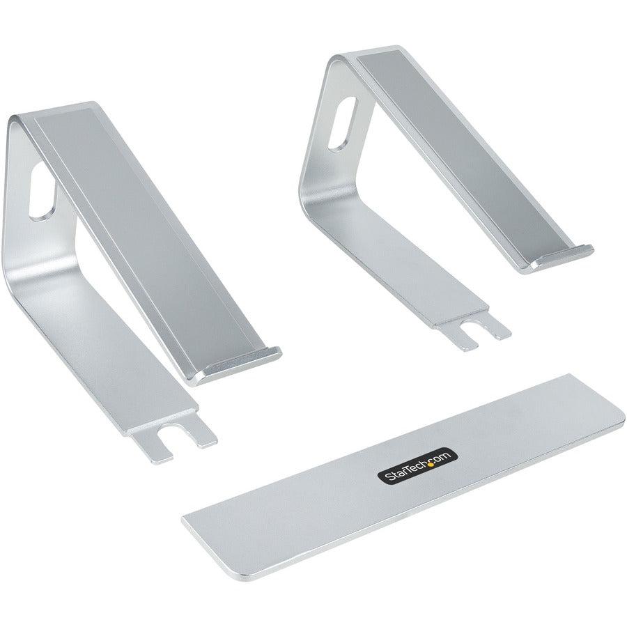 Startech.Com Laptop Stand For Desk, Supports 5Kg/11Lb, Aluminum, Silver, Ergonomic Laptop Riser,