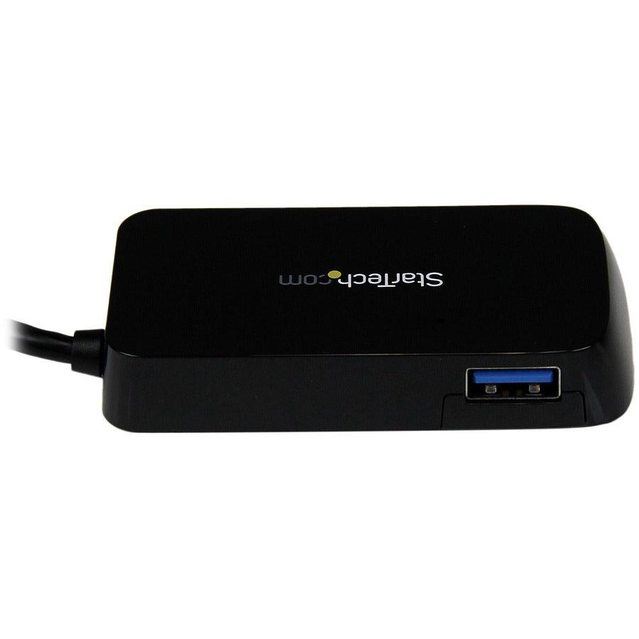 Startech.Com Portable 4 Port Superspeed Mini Usb 3.0 Hub - Black