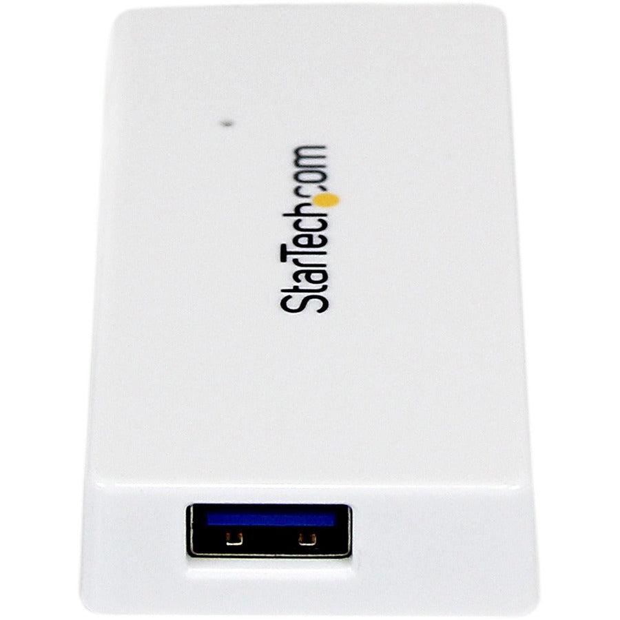 Startech.Com Portable 4 Port Superspeed Mini Usb 3.0 Hub - White