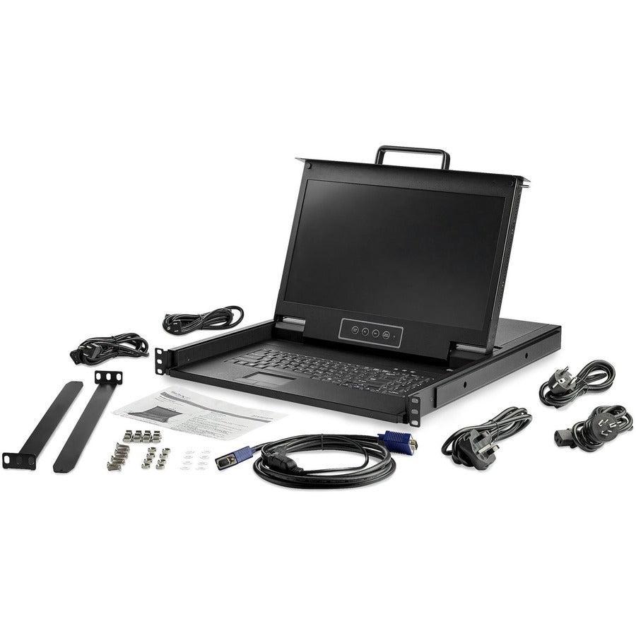 Startech.Com Rackmount Kvm Console Hd 1080P - Single Port Vga Kvm With 17" Lcd Monitor For Server
