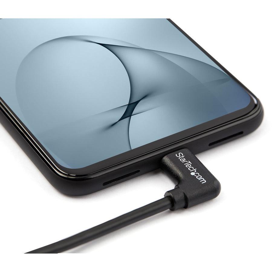 Startech.Com Right-Angle Usb-C Cable - M/M - 1 M (3 Ft.) - Usb 2.0