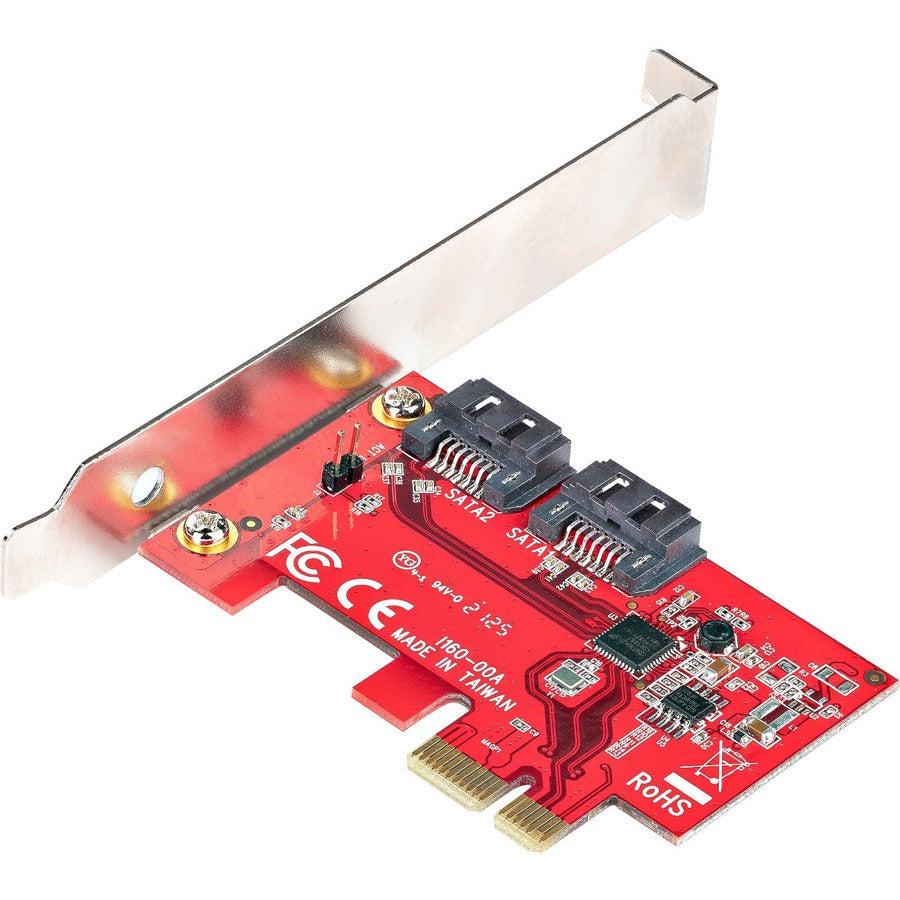 Startech.Com Sata Pcie Card - 2 Port Pcie Sata Expansion Card - 6Gbps - Full/Low Profile - Pci 2P6G-Pcie-Sata-Card