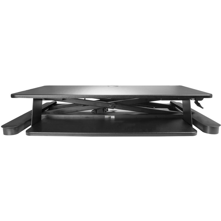 Startech.Com Sit Stand Desk Converter With Keyboard Tray - Large 35” X 21" Surface - Height