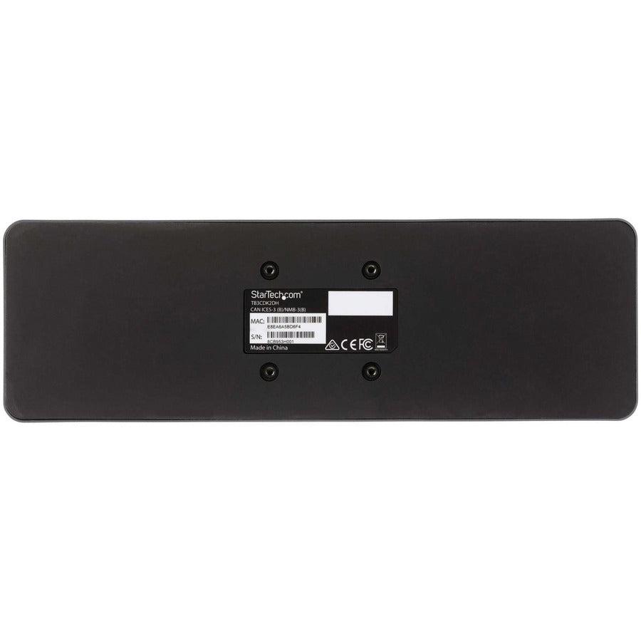 Startech.Com Thunderbolt 3 Dock W/ Usb-C Host Compatibility - Dual 4K 60Hz Displayport 1.4 Or Dual Hdmi 2.0 Monitors - Single 8K - Tb3/Usb-C Laptop Docking Station - 96W Pd, 5Xusb - 10Gbps