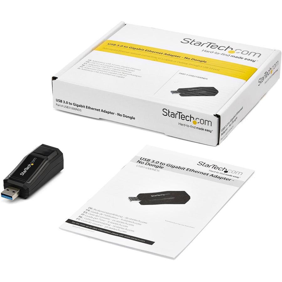 Startech.Com Usb 3.0 To Gigabit Ethernet Nic Network Adapter  10/100/1000 Mbps