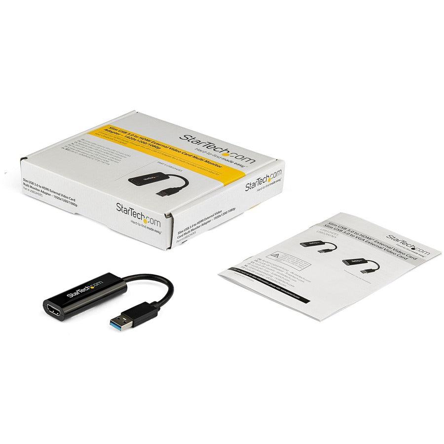 Startech.Com Usb 3.0 To Hdmi Adapter - 1080P (1900X1200) - Slim/Compact Usb Type-A To Hdmi Display