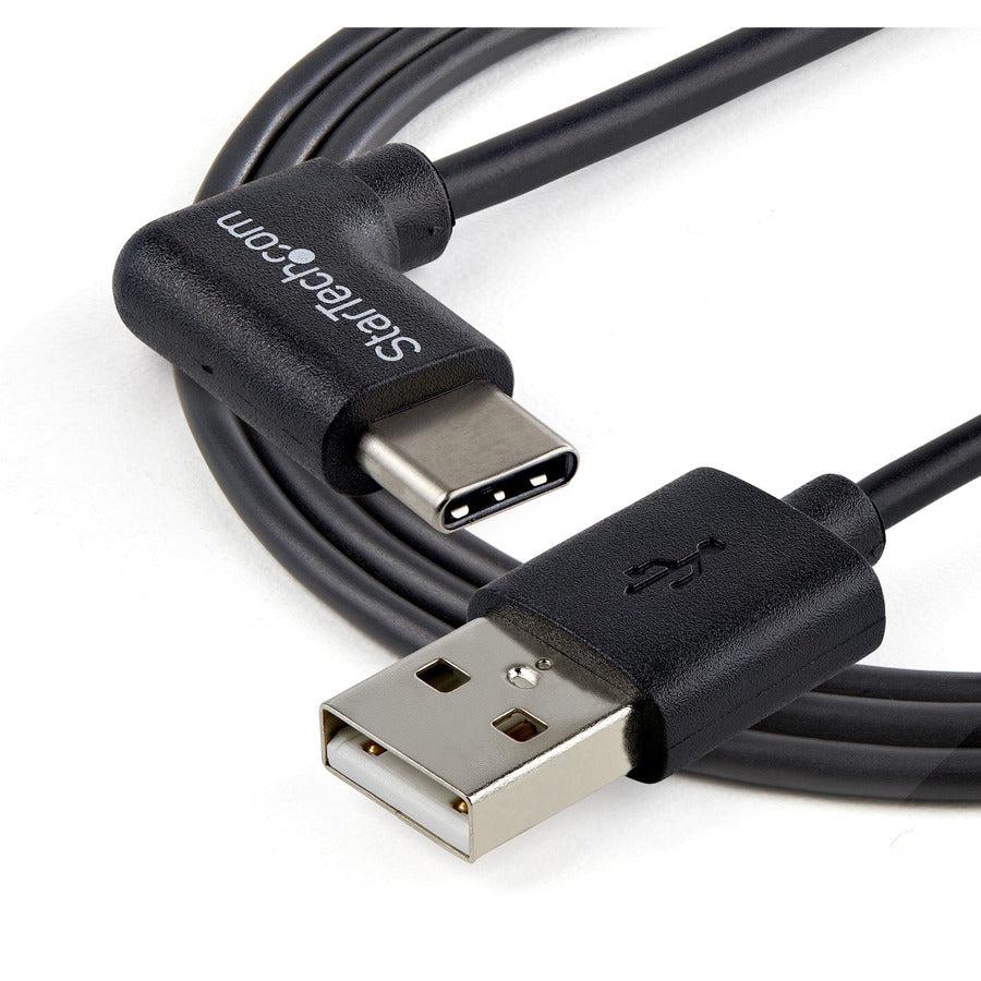 Startech.Com Usb-A To Usb-C Cable - Right-Angle - M/M - 1 M (3 Ft.) - Usb 2.0