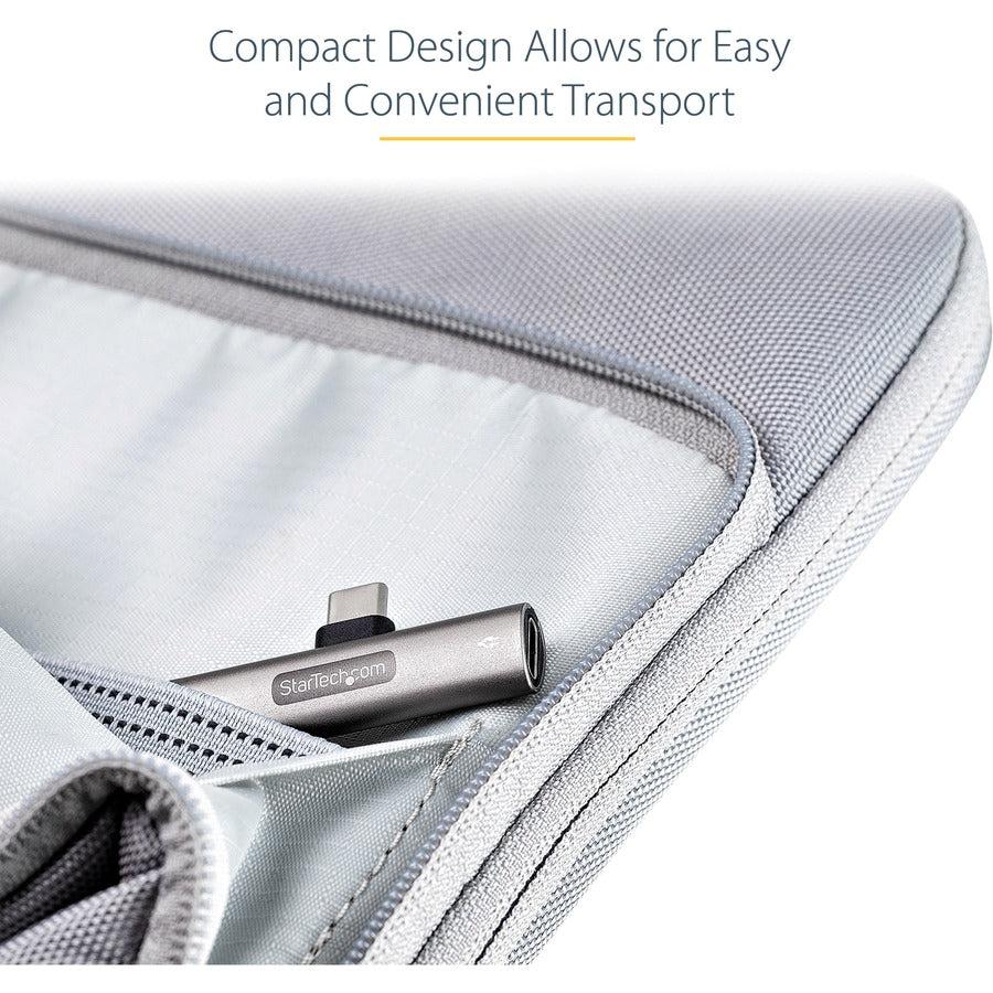 Startech.Com Usb C Audio & Charge Adapter - Usb-C Audio Adapter W/ Usb-C Audio Headphone/Headset