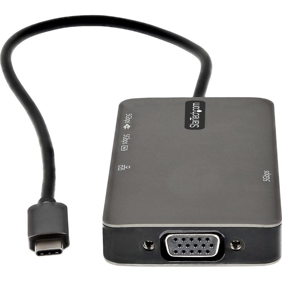 Startech.Com Usb-C Multiport Adapter - Usb-C To 4K 30Hz Hdmi Or 1080P Vga - Usb Type-C Mini Dock