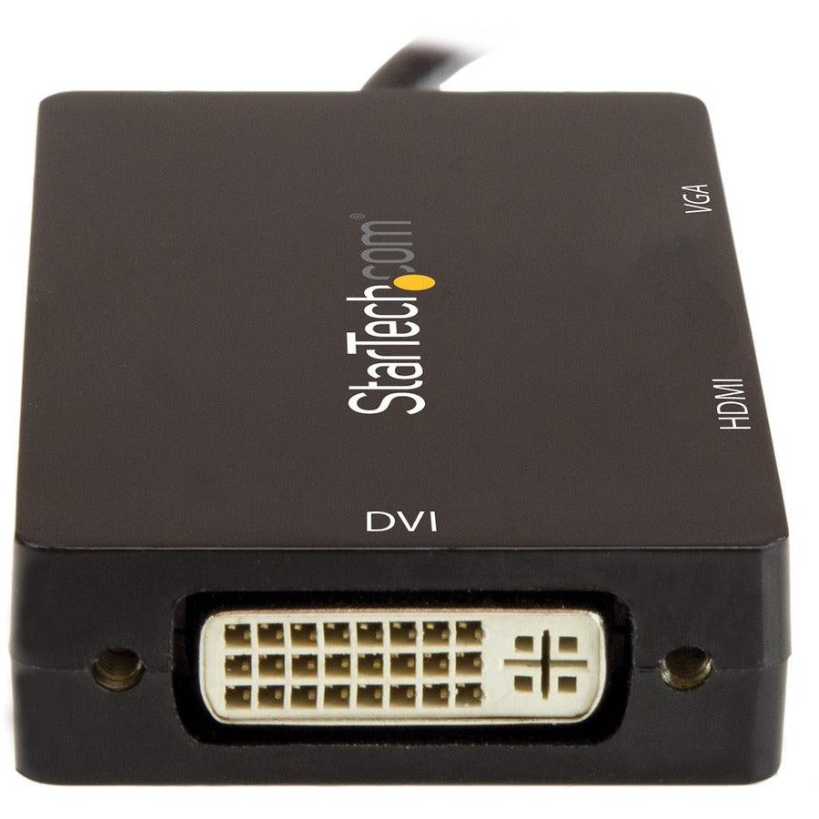 Startech.Com Usb-C Multiport Video Adapter - 3-In-1 - 4K 30Hz - Black