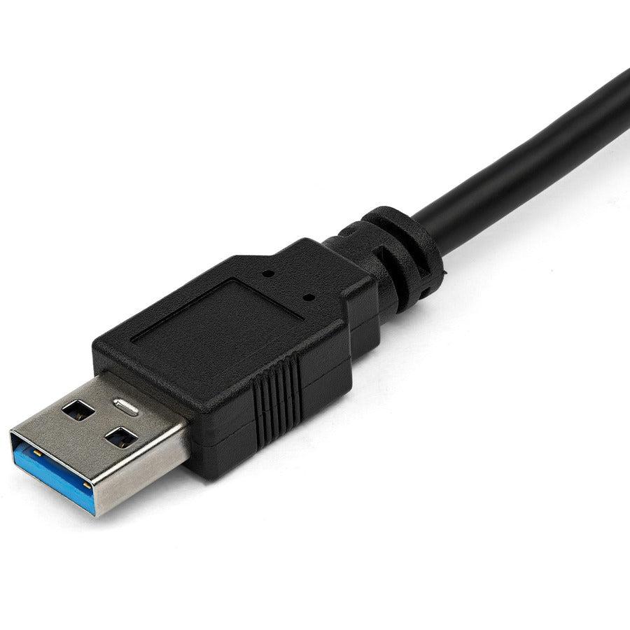 Startech.Com Usb To Ethernet Adapter, Usb 3.0 To 10/100/1000 Gigabit Ethernet Lan Converter For Laptops, 11.8In/30Cm Attached Cable, Usb To Rj45 Adapter, Nic Adapter, Usb Network Adapter