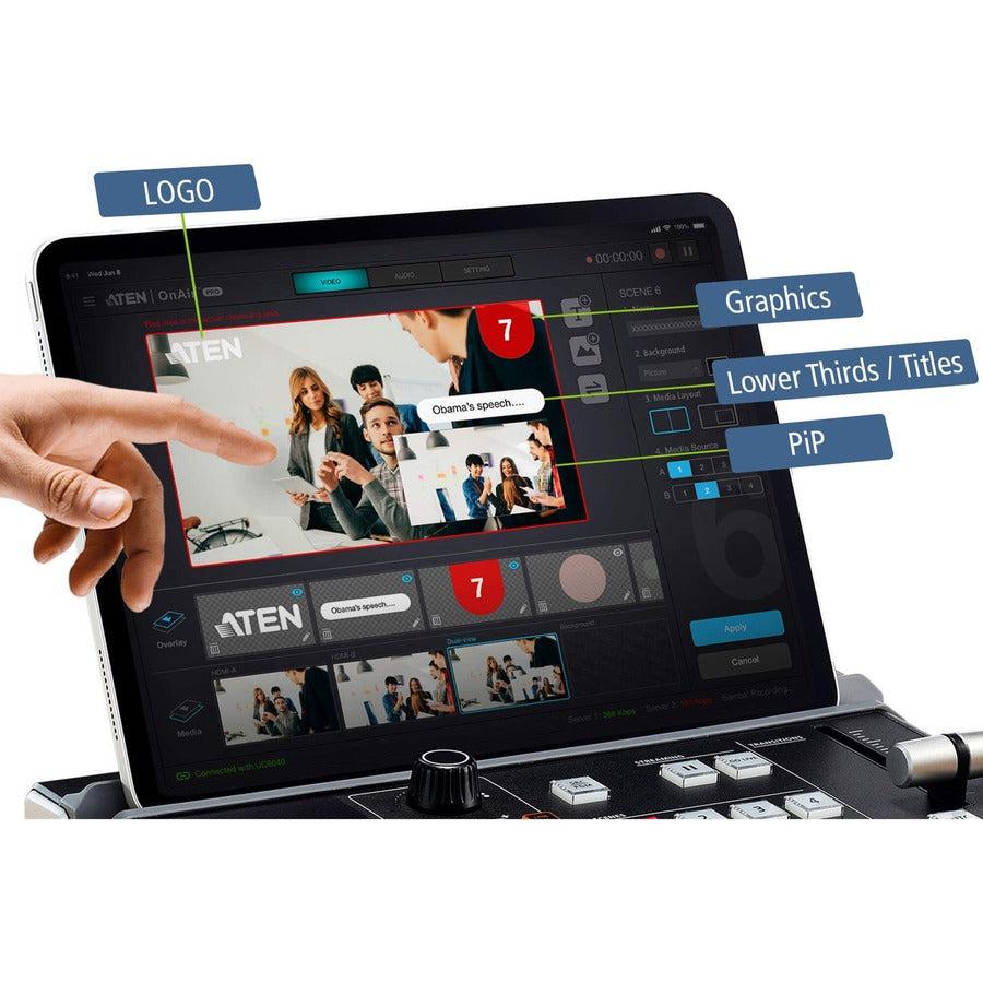 ATEN UC9040 StreamLIVE Pro All-in-one Multi-channel AV Mixer
