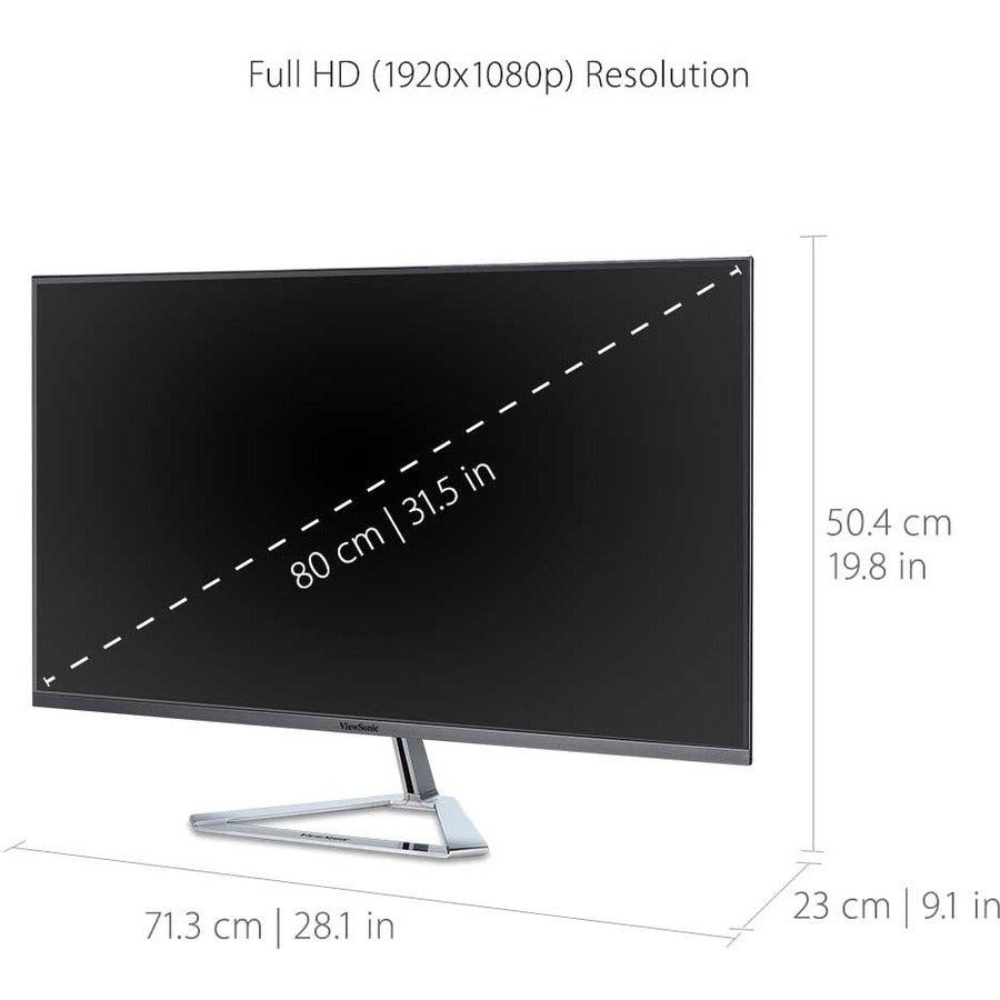 SuperClear IPS Entertainment Monitor - 32 Inch Full HD Frameless Bezel | Tecisoft VX3276-MHD