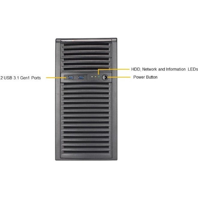 Supermicro Superworkstation 5039C-I Intel C242 Lga 1151 (Socket H4) Midi Tower Black