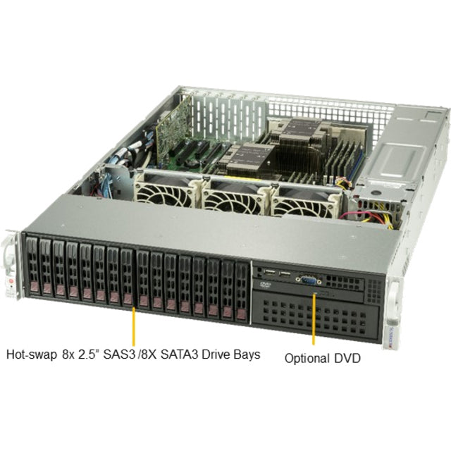 Supermicro Sys-2029P-C1R Server Barebone Intel® C621 Lga 3647 (Socket P) Rack (2U) Black